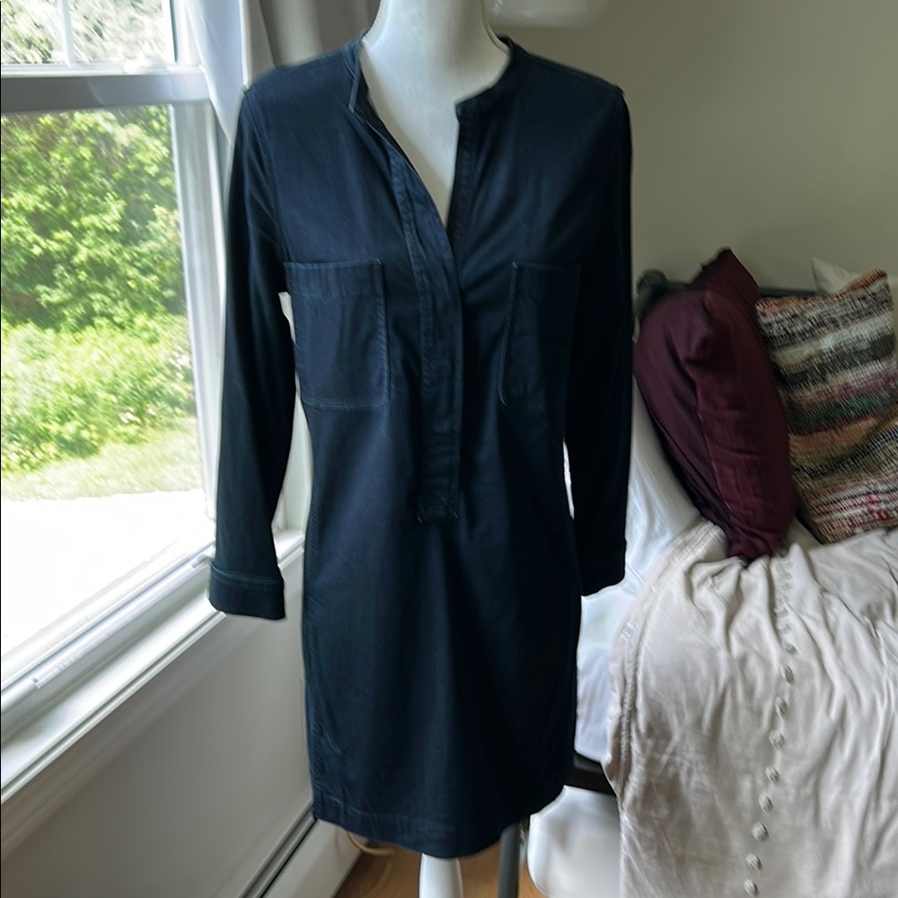 Vince Dark Denim Shift Dress 6